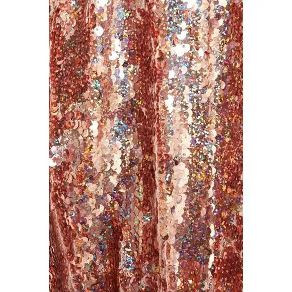 Rotate Birger Christensen Katie Rose Gold Sequin Mini Dress - Picture 5 of 8